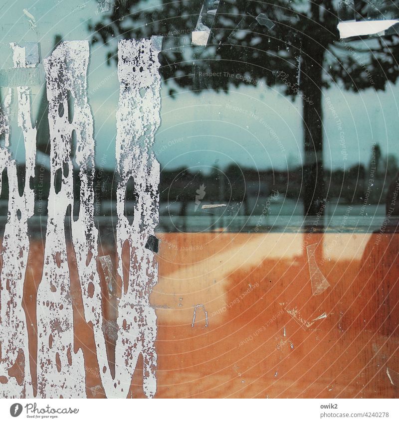 Vergessen Reflexion & Spiegelung Alltagsfotografie Straßenszene Schaufenster Schatten Textfreiraum rechts Detailaufnahme Farbfoto Nahaufnahme Textfreiraum links