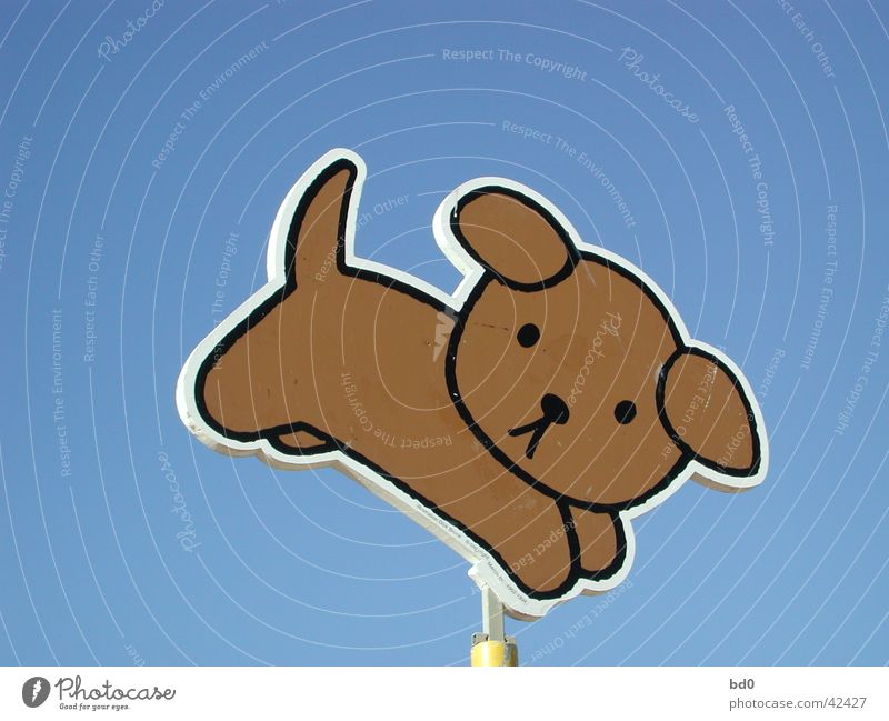 hund Hund hell-blau Farbverlauf Grafik u. Illustration Schilder & Markierungen Himmel
