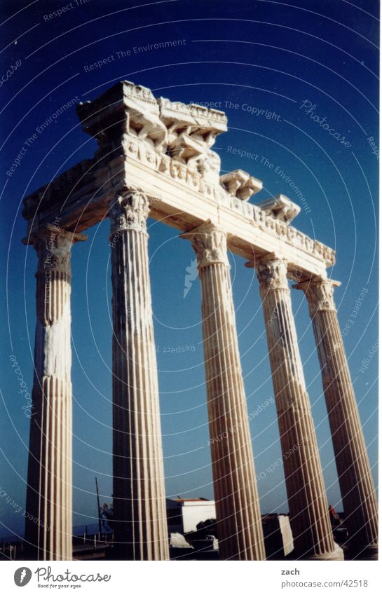 Tor zum Himmel Türkei aufstrebend antik Kunst Tourismus Tourist Erfolg historisch Wahrzeichen Denkmal Säule Side blau Ferien & Urlaub & Reisen Sehenswürdigkeit