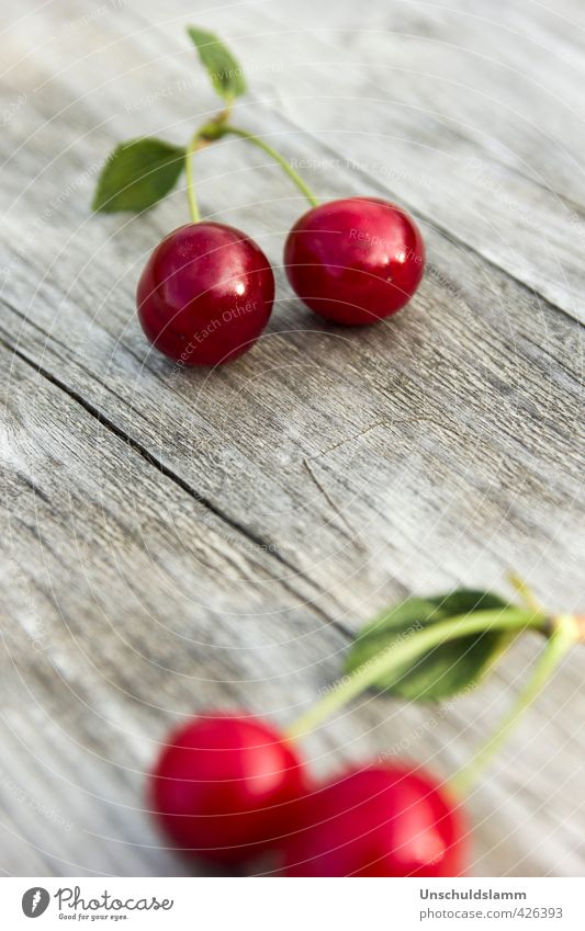 Let's cherry Lebensmittel Frucht Kirschen Ernährung Häusliches Leben Garten Dekoration & Verzierung Küche Natur Sommer Holz 2 4 ästhetisch frisch hell lecker
