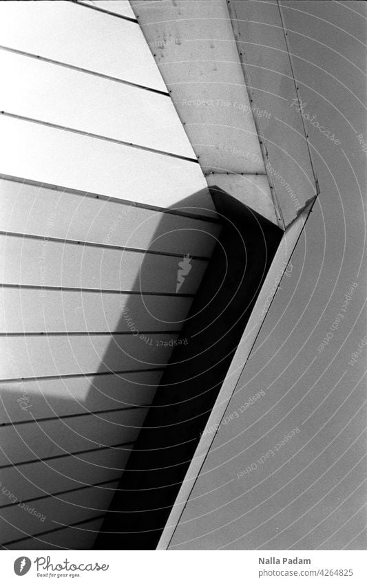 RUB Audimax 1 sw Ruhrgebiet Bochum Universität RuhrUni analog Analogfoto schwarzweiß Schwarzweißfoto Architektur Gebäude Fassade abstrakt Ausschnitt Schatten