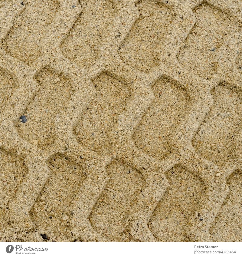 Spuren im Sand Strukturen & Formen Muster Strand Sandstrand Außenaufnahme hellbraun beige Einfarbig Menschenleer niemand