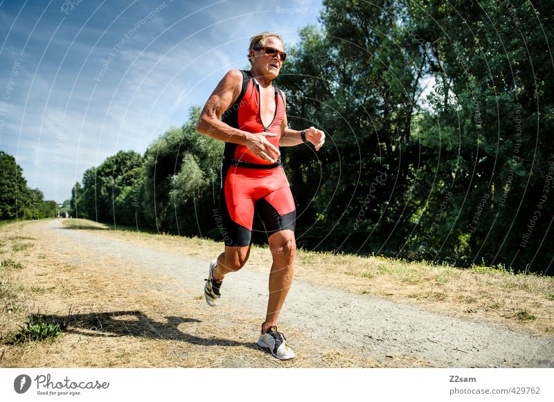 Triathlon | AK 60 | Running sportlich Sommer Sport Sportler Sportveranstaltung Laufsport Ausdauertraining maskulin Männlicher Senior Mann 60 und älter
