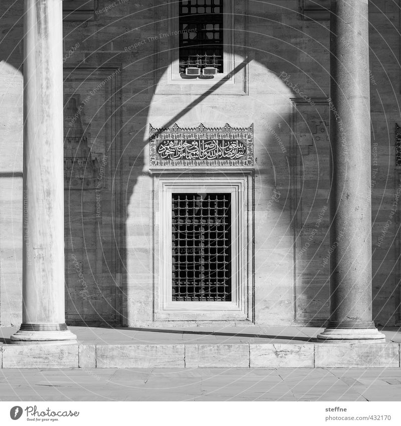 1009 Nächte | geformt Istanbul ästhetisch Naher und Mittlerer Osten Moschee Islam Religion & Glaube Fassade elegant Märchen Schwarzweißfoto Außenaufnahme