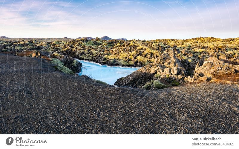 Landschaft auf der Halbinsel Reykjanes nähe der blauen Lagune, Island island reykjanes halbinsel landschaft lava blaue lagune Natur isländisch schwefel moos