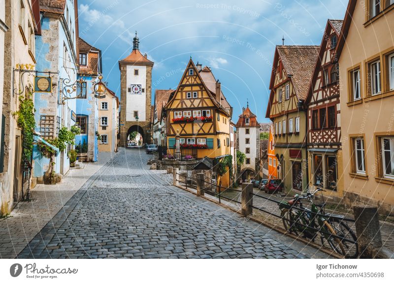 Rothenburg ob der Tauber, malerische mittelalterliche Stadt in Deutschland, berühmtes UNESCO-Weltkulturerbe, beliebtes Reiseziel Großstadt reisen Erbe
