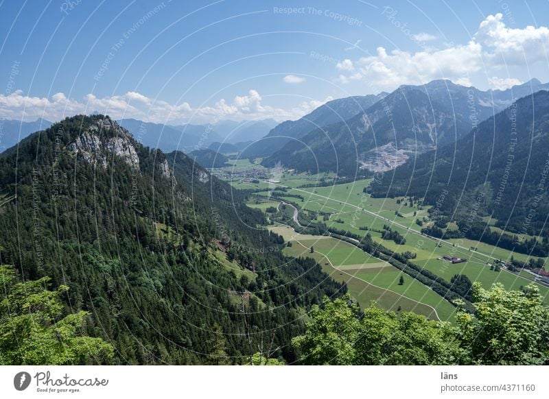 Bergpanorama Berge u. Gebirge Tal Panorama (Aussicht) Bayern Alpen Alpenvorland Weitsicht Übersicht Allgäu