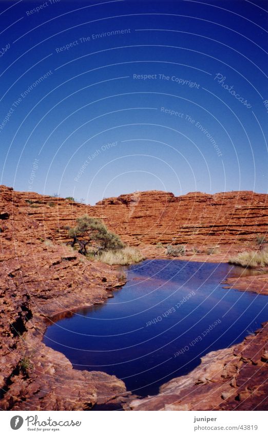 Bluelake See Reflexion & Spiegelung Kontrast Australien Illusion Wüste Wasser Felsen Stein