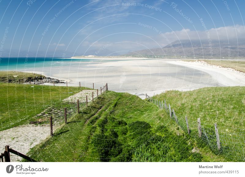 caribbean Scotland Ferien & Urlaub & Reisen Ferne Freiheit Sommer Strand Natur Landschaft Gras Küste Meer Atlantik Insel South Harris Schottland Großbritannien
