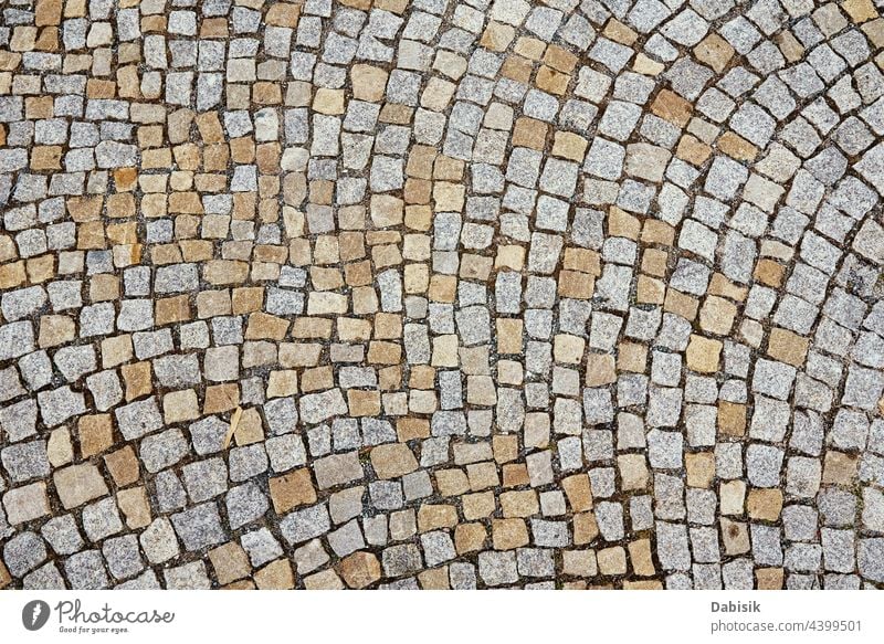Textur mit alten Pflastersteinen. Abstrakter Hintergrund mit Ziegeln Stein Muster Straßenbelag Stock Wand abstrakt Oberfläche Architektur Struktur Material grau