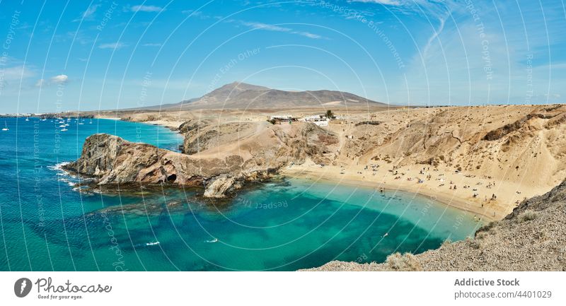 Sandstrand am türkisfarbenen Meer Strand MEER Sommer Resort Wasser Meeresufer Tourist Paradies ruhen Fuerteventura Spanien Kanarische Inseln Seeküste Urlaub