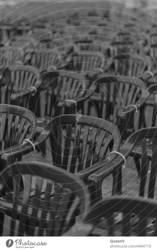 Leere Stühle in einem Open-Air-Kino Open Air Stuhl Theater Sitzreihe Kultur Sitzgelegenheit Menschenleer Publikum Konzert Reihe Veranstaltung Stuhlreihe