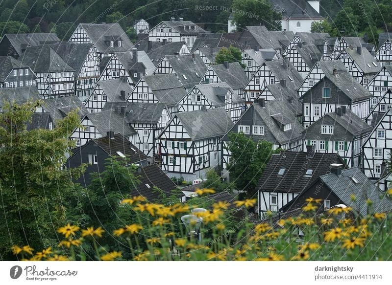 Altstadt von Freudenberg, auch alter Flecken oder Marktflecken genannt, beliebtes Ausflugs- und Reiseziel im südlichen Nordhrein-Westfalen Außenaufnahme