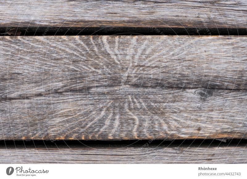 Maserung im Holzbohlensteg Holzbrett Strukturen & Formen Farbfoto Menschenleer Außenaufnahme Muster Tag Gedeckte Farben Holzmaserung verwittert Kontrast