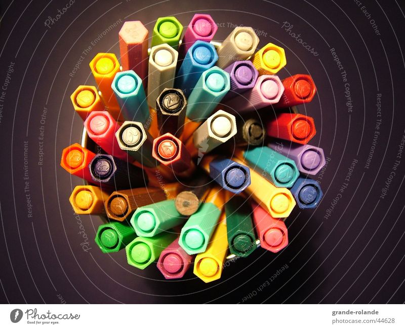 farbenfroh Schreibstift mehrfarbig Filzstift Paletten Farbe streichen Kreativität