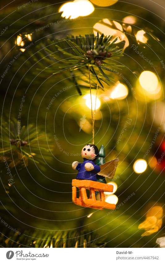Christbaumschmuck - Geschmückten Weihnachtsbaum Weihnachten & Advent Weihnachtsdekoration weihnachtlich Dekoration & Verzierung niedlich Tradition Schlitten