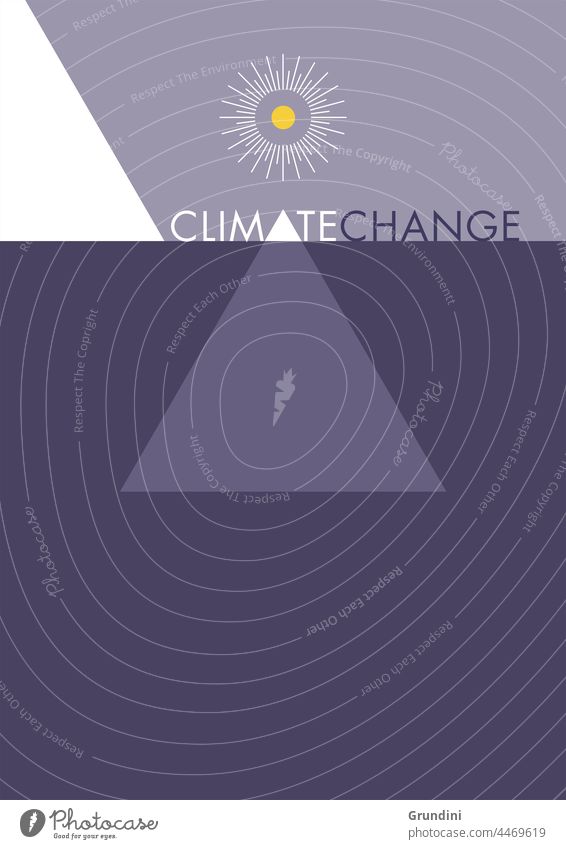 Öko-Klimawandel Ökologie Grafik u. Illustration graphisch einfach ökologisch Globale Erwärmung Eisberg