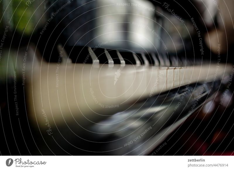 Klaviatur hausmusik instrument klaviatur klavier piano privat raum tastatur wohnen zimmer flügel stutzflügel tiefenschärfe schärfentiefe elfenbein