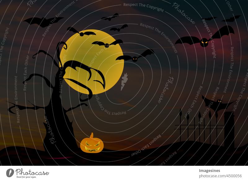 Gruselige Halloween Nacht mit Vollmond gruselig nacht Vollmond

abstrakt kunst herbst Fledermaus - Tier vogel schwarz Karikatur feier Friedhof dunkel