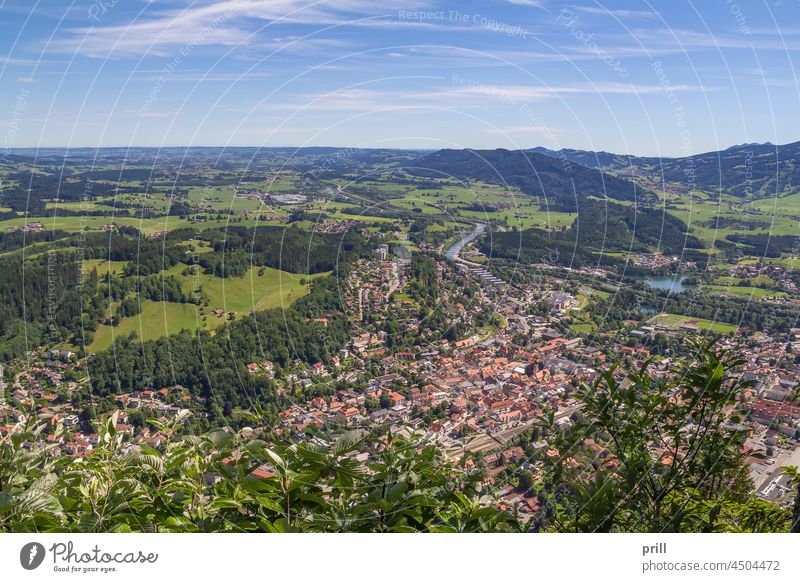 Allgäu Luftbild Schwaben Immenstadt Immenstaedter Horn Süddeutschland Antenne hoher Winkel Deutschland Voralpenland Landschaft Alpen idyllisch ländlich Wiese