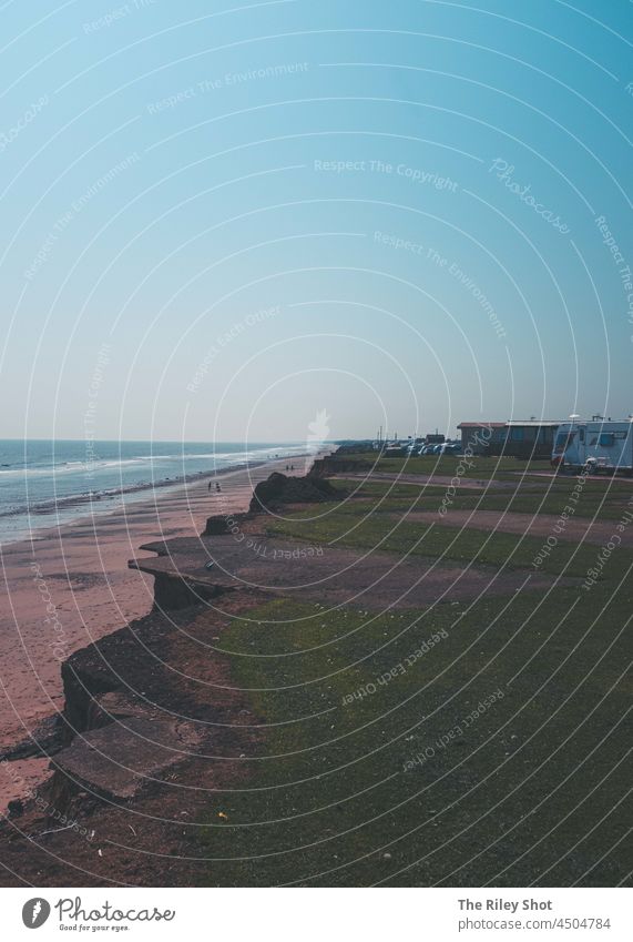 Erosion der Ostküste - ulrome, Yorkshire, UK Klimawandel Klimaschutz Klimakrise Klimagipfel Jahreszeiten Seeküste bridlington Großbritannien schön Strand