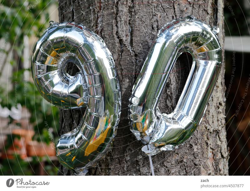 !Trash!2021 | Altersweise 90 neunzig 90er Luftballon Luftballons Ballon Ballons Freude Geburtstag Party Dekoration & Verzierung Feste & Feiern Garten