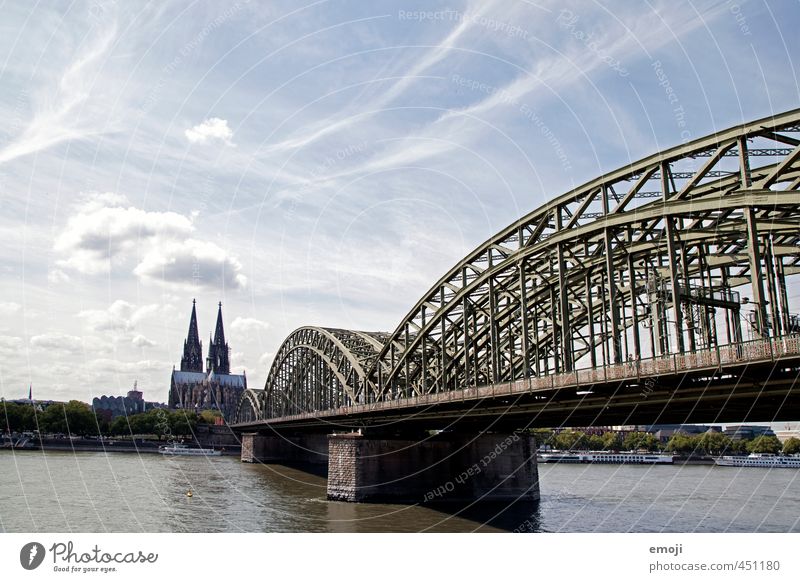 Cologne Himmel Stadt Hauptstadt Stadtzentrum Altstadt Skyline Dom Brücke Bauwerk Sehenswürdigkeit Wahrzeichen alt Köln Kölner Dom Farbfoto Außenaufnahme Tag