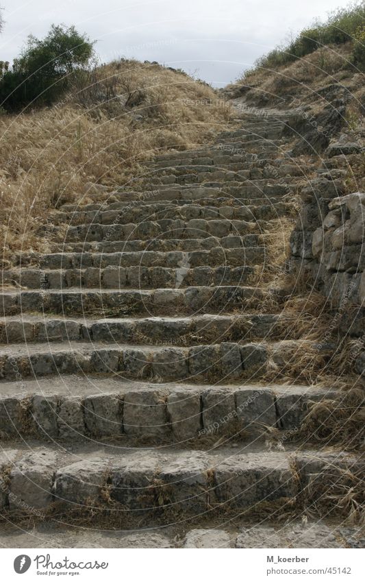 Treppen Akro-Korinth Europa alt Antik. Burg
