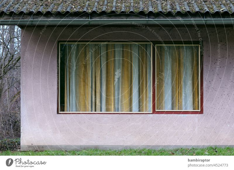 Haus mit Fenster Architektur verlassen Rechteck 70s