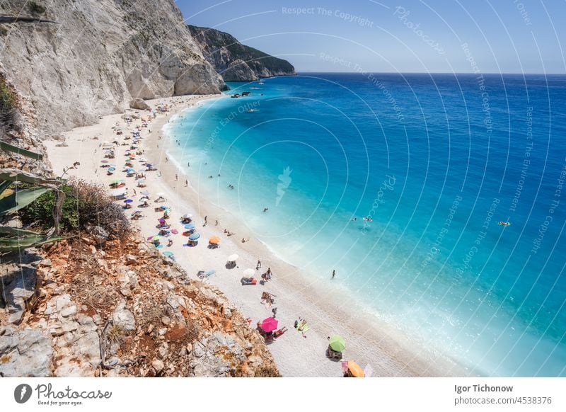 Porto Katsiki Strand auf der Ionischen Insel Lefkada, Griechenland lefkada katsiki Natur Landschaft MEER Sommer blau ionisch Meereslandschaft mediterran Lefkas