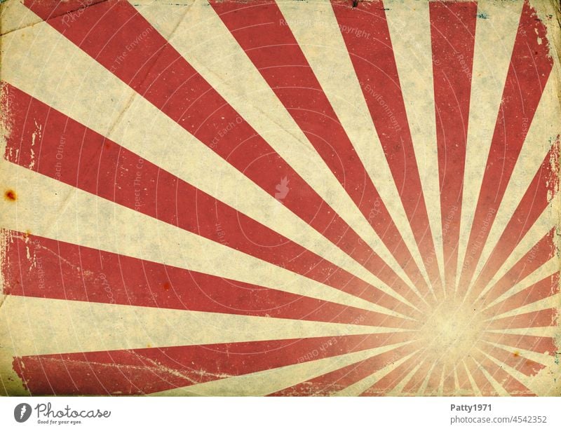 Stilisierte Sonnenstrahlen auf grunge Papier Hintergrund Propaganda Plakat Revolution retro hintergrund Grunge Grafik u. Illustration copyspace Textfreiraum