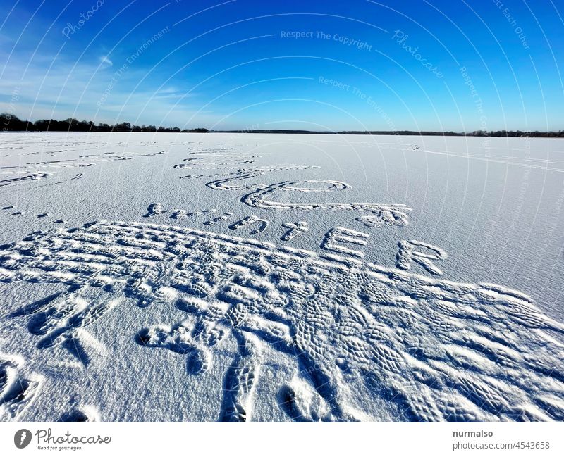 Winter Eis Schnee Havel weite horizont kälte brandenburg