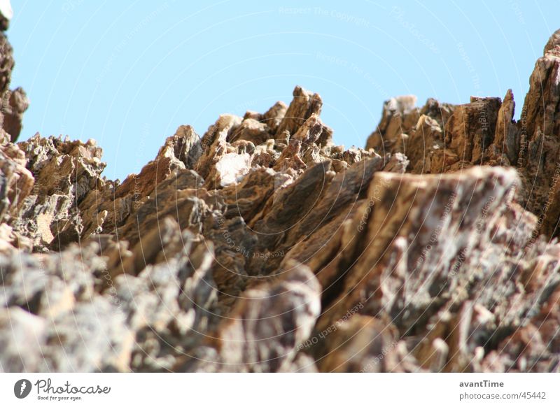Small World Zoomeffekt Felsen Detailaufnahme kleine Welt Himmel Stein