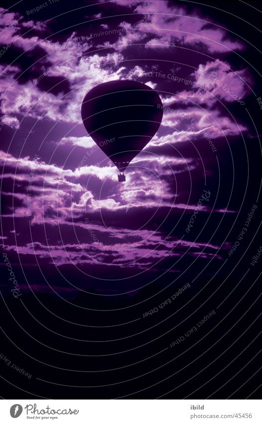 ballonhimmel Wolken violett Luftverkehr Himmel Abend Ballone