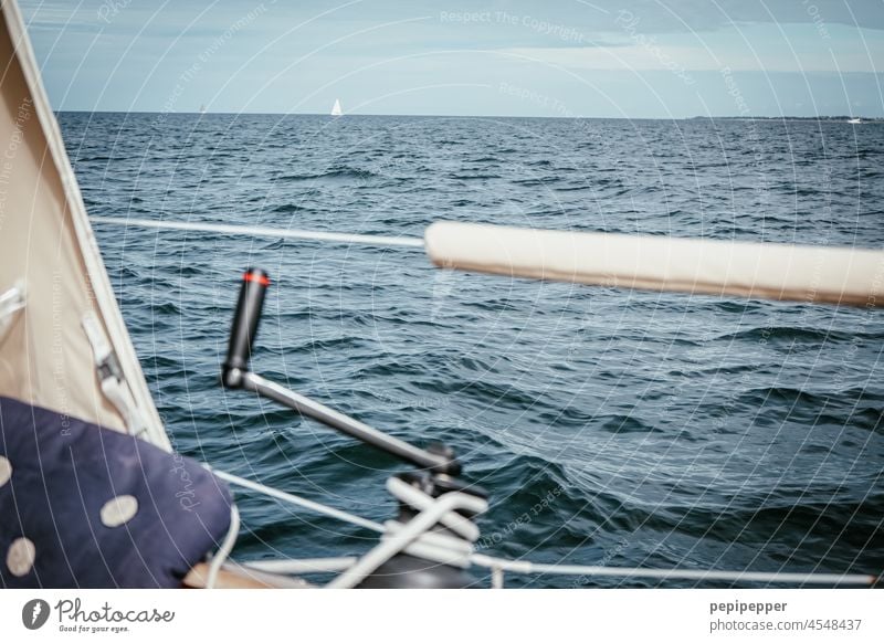 auf Hoher See – Segelboot Wasser Wasserfahrzeug Segeln Meer Sommer Ferien & Urlaub & Reisen Schifffahrt Segelschiff Freiheit Jacht Außenaufnahme Abenteuer