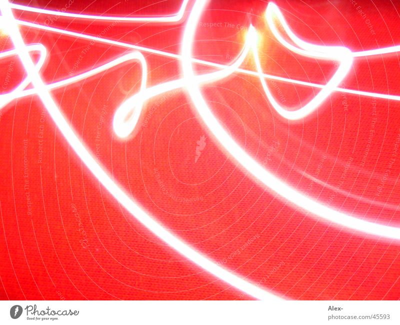 Light-Curves Licht rot weiß Geschwindigkeit Langzeitbelichtung Bewegung Lichterscheinung Beleuchtung Verzerrung Linie Kurve Dynamik Schnörksel
