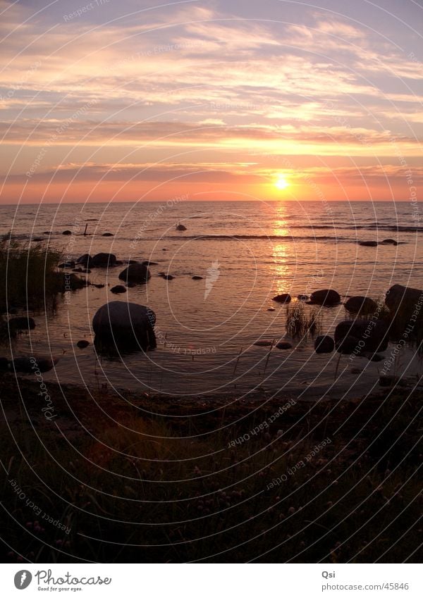 Sonnenuntergang auf Gotland Naturschutzgebiet Nationalpark Europa snäk Schweden sweden