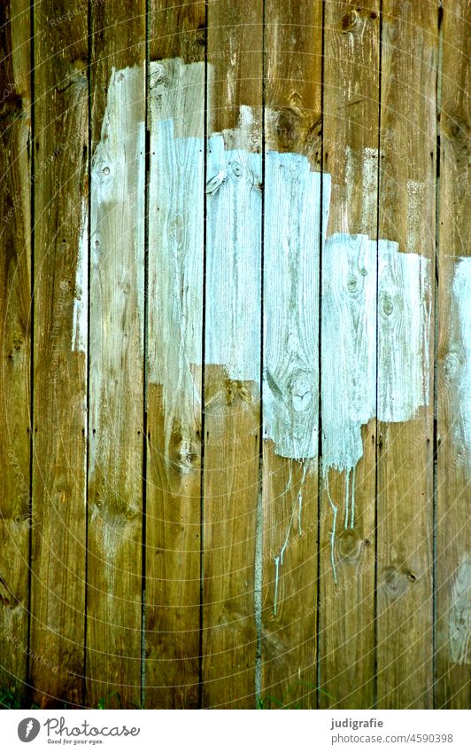 Bretterwand mit Farbe Wand Holz Hintergrund Hintergrundbild Farben und Lacke übermalt überpinselt Strukturen & Formen Linien Fassade abstrakt Streifen