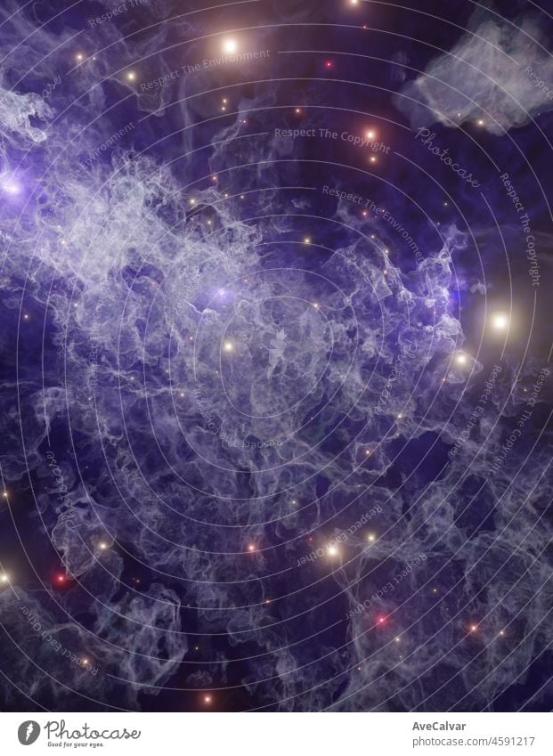 Galaxy Space Hintergrund Universum magischen Himmel Nebel Nacht blau und lila Kosmos. Kosmische Galaxie Tapete starry Farbe Sternenstaub. Blaue Textur abstrakte Galaxie unendliche Zukunft dunkel tiefes Licht 3d render