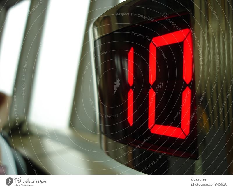 Zehn oder gehn Ostalgie 10 Diode leer Ziffern & Zahlen Digitalfotografie telecafe Glas modern Anzeige