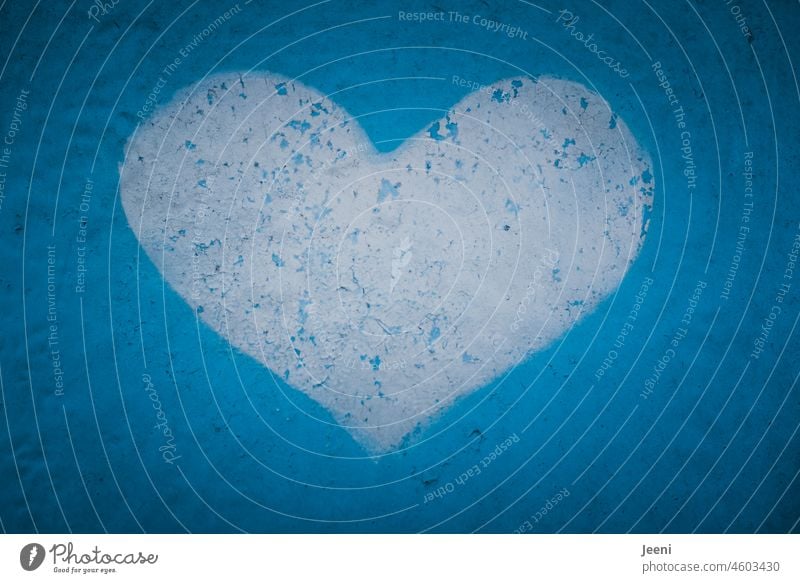 Ein Herz für alle die BLAU mögen herzförmig herzlich blau gemalt Symbole & Metaphern Sympathie Liebe Gefühle Glück Liebeserklärung Zeichen Liebesgruß