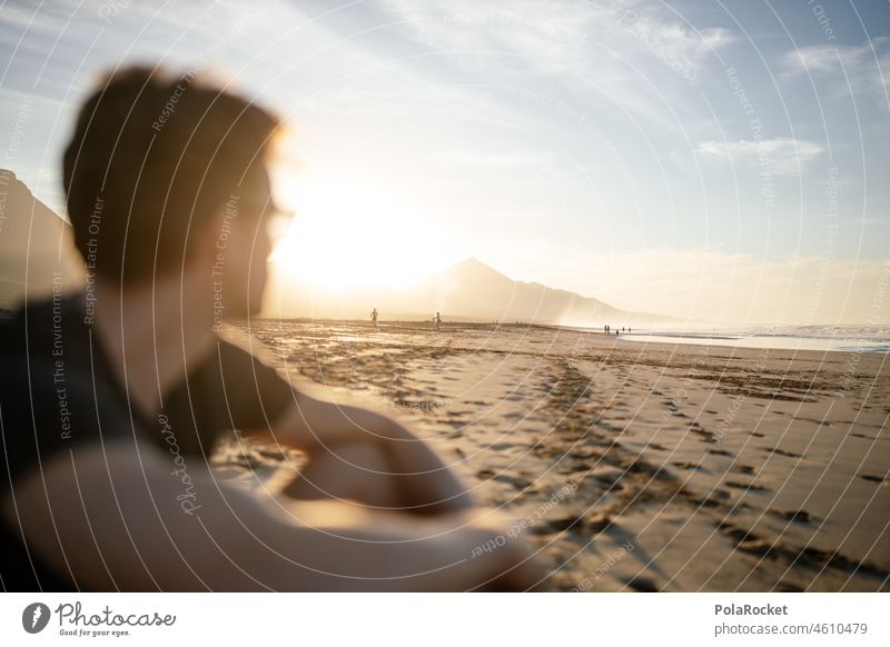 #A0# Watching Light III Cofete Fuerteventura Kanaren Kanarische Inseln Küste Küstenlinie Strand Strandleben genießen Sonnenuntergang Natur Tourismus Landschaft