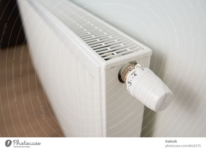 Thermostat mit Handdrehknopf für Heizkörper Energie Haus Temperatur erwärmen Transparente elektrisch heimwärts Erhöhung Einstellung Vorrichtung Hintergrund kalt