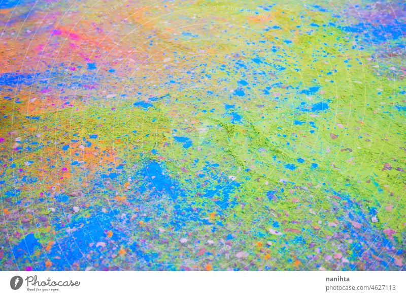 Abstraktes Bild mit Farbstaub abstrakt Hintergrund farbenfroh Textur Staubwischen dreckig Erde Natur Kunst künstlerisch Farbe Kreativität merkwürdig verrückt