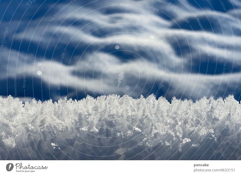 crystal bed Eis Schnee Eiskristalle weich Wellen Kristalle weiß Winter Makroaufnahme Nahaufnahme frieren gefroren Frost kalt Kristallstrukturen Schneekristall