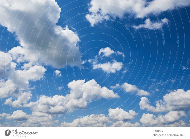 Wolken am blauen Himmel Cloud Hintergrund Kumulus Wolkenlandschaft Himmel (Jenseits) Landschaft Natur Atmosphäre Wetter Sommer frei panoramisch Panorama Klima