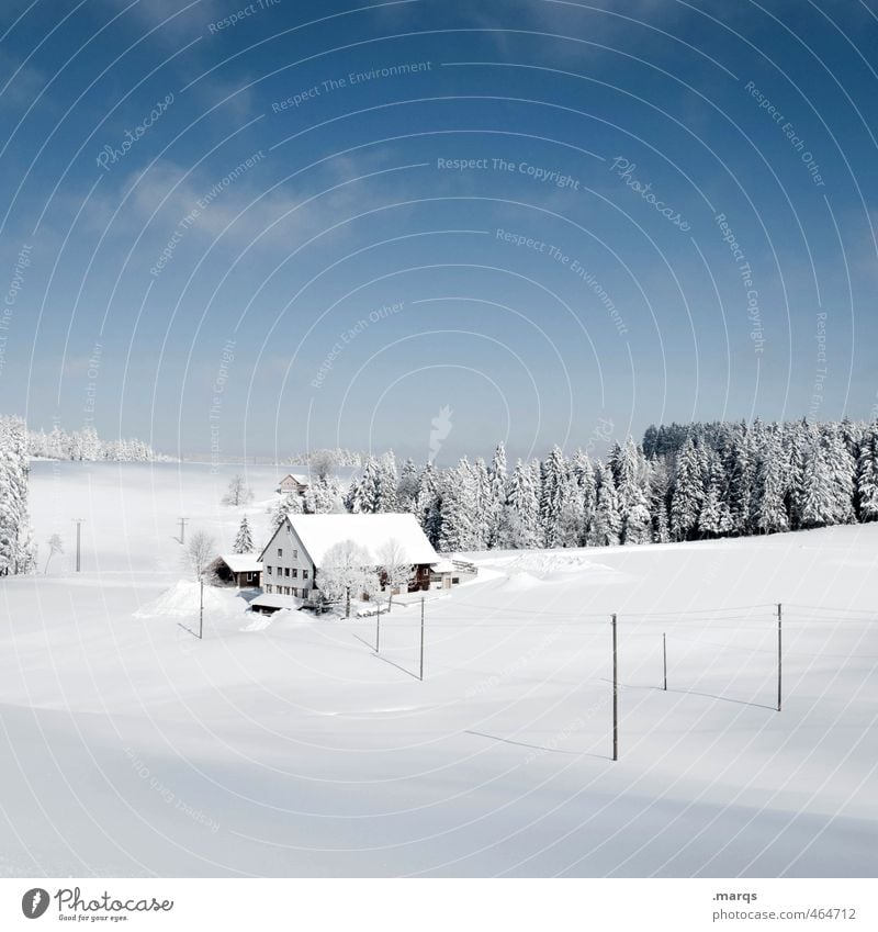 Residenz Ferien & Urlaub & Reisen Haus Natur Landschaft Himmel Wolken Horizont Winter Schönes Wetter Wiese Bauernhof kalt schön Stimmung Winterliebe Schwarzwald