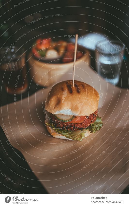 #A0# Vegetarischer Burger Snack Mittagessen lecker Bioprodukte Essen Diät Farbfoto Foodfotografie Gesunde Ernährung Gesundheit frisch Vegane Ernährung Gemüse