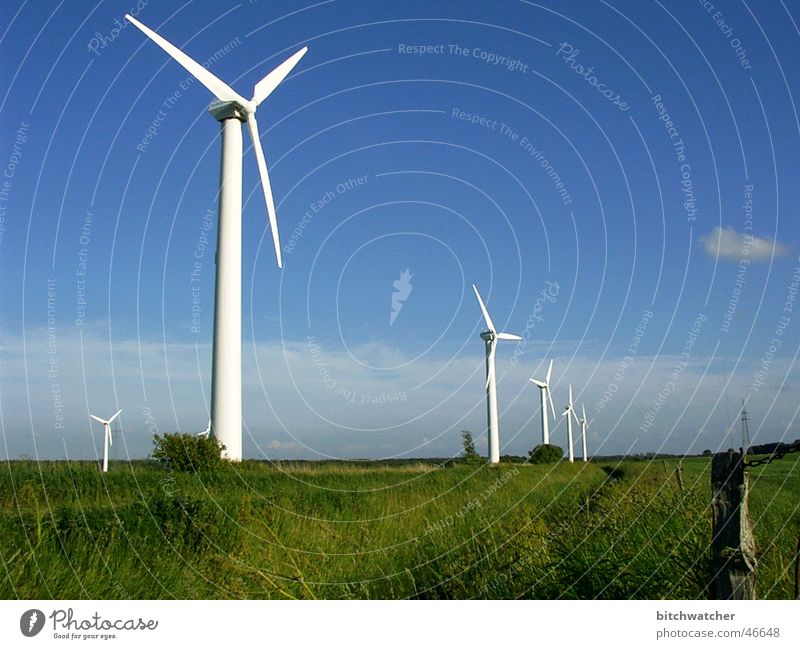 alternative Energie Windkraftanlage Grobian Ostfriesland Himmel Blauer Himmel Erneuerbare Energie Energiewirtschaft