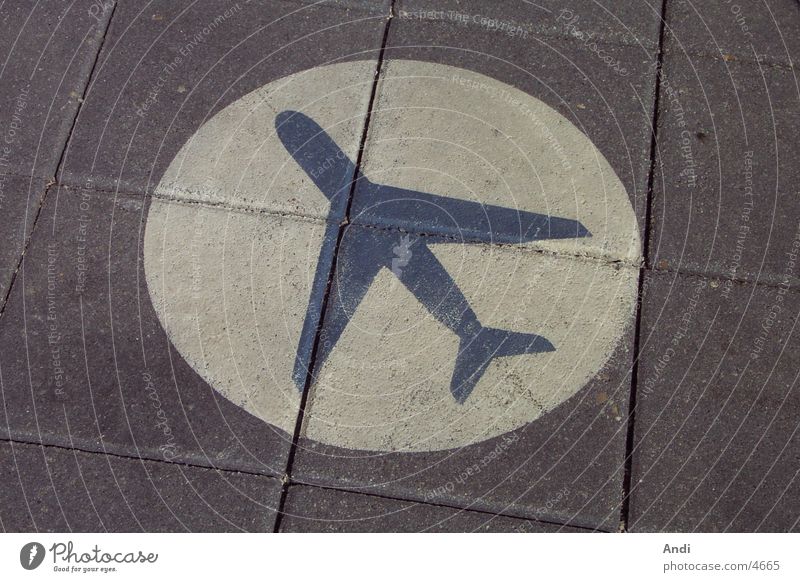Plane Flugzeug Beschriftung Ikon Fototechnik Bodenbelag Schilder & Markierungen Wegweiser